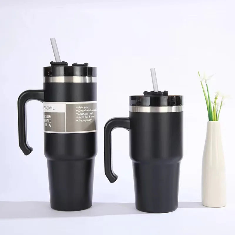 30Oz Car Cup with Handle - Stainless Steel Thermal Mug