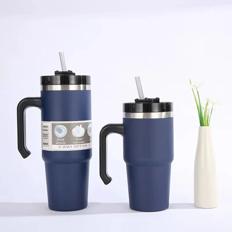 30Oz Car Cup with Handle - Stainless Steel Thermal Mug