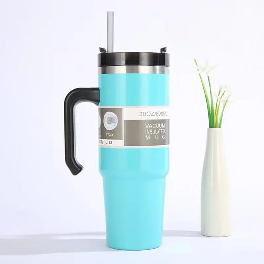 30Oz Car Cup with Handle - Stainless Steel Thermal Mug